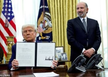 Donald Trump signs an executive order raising tariffs. The President has taken a much harder line than expected, provoking worldwide alarm and sparking fears of a US recession