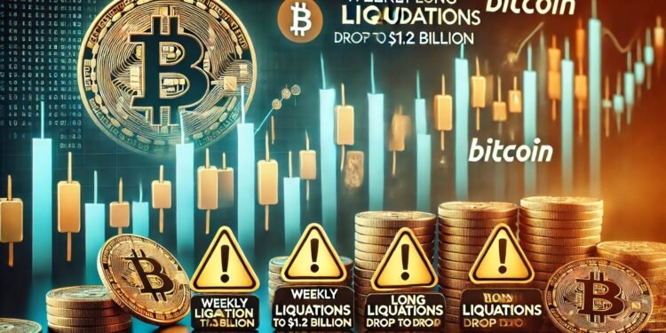 Bitcoin Leverage Shrinks: Weekly Long Liquidations Drop To $1.2B As Traders Turn Cautious