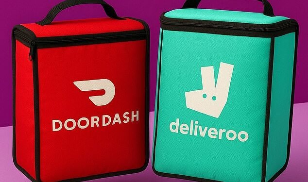 Takeover offer: DoorDash has agreed to acquire fellow takeaway giant Deliveroo in a deal valuing the firm at £2.9billion