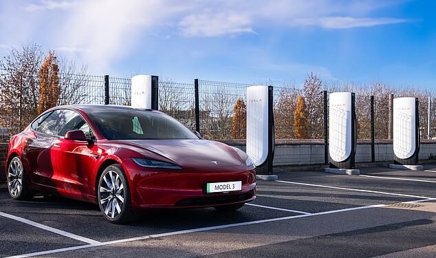 The expensive car supplement for EVs - which has been dubbed a 'Tesla Tax' - was introduced on 1 April