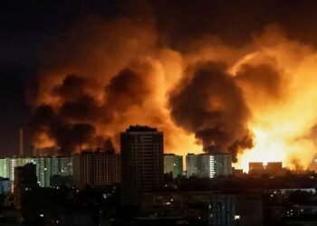 Kyiv officials say at least 14 hurt in 'massive' Russian bombardment