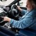 Apple of his eye: Ray tries out the new Apple Car Play Ultra dashboard system