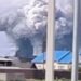 Smoke rises over Sredny in Russia’s Irkutsk region after a drone strike