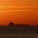 A tanker sails through the Baltic off the north German coast
