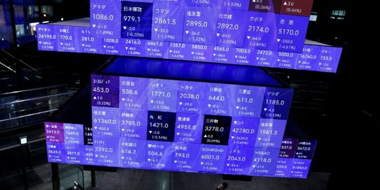 Global stock index dips, dollar climbs as Fed's Powell holds off on Sept rate cut verdict