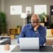 Man looking at screen