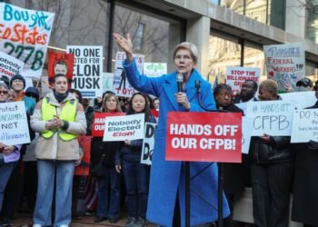 Political rally in support of CFPB