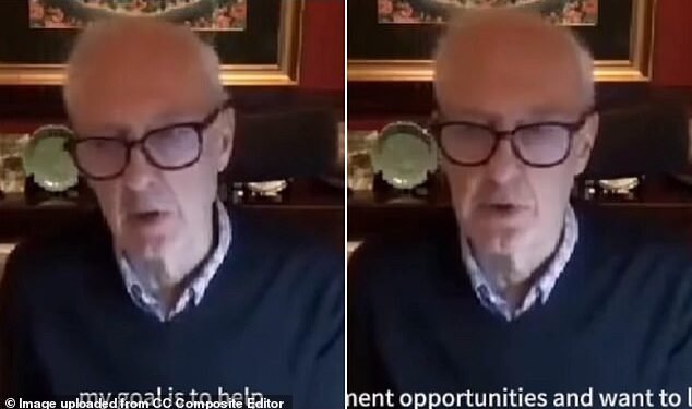 Deceit: Sophisticated new technology allows scammers to generate fake video and audio of a real person speaking, such as the one of Anthony Bolton (above)