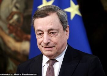 Wake-up call: Former Italian Prime Minister Mario Draghi (pictured) says Europe must face up to the reality that it is no longer a major global power