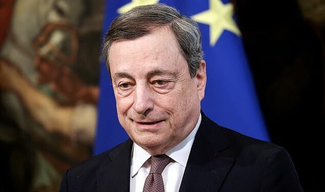 Wake-up call: Former Italian Prime Minister Mario Draghi (pictured) says Europe must face up to the reality that it is no longer a major global power