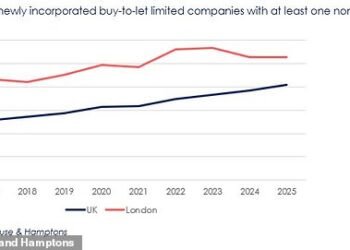 The share of buy-to-let limited companies with at least one non-UK shareholder