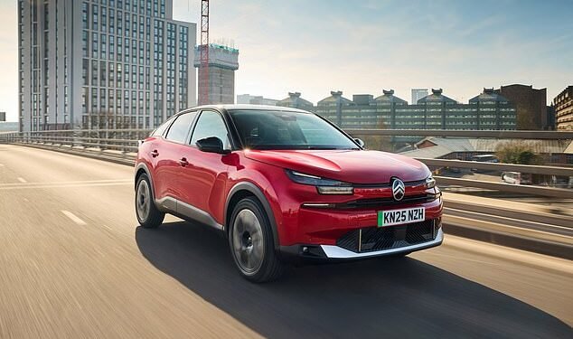 Citroen has four models now available with the Government's new electric car grant, including the e-C4 (pictured)