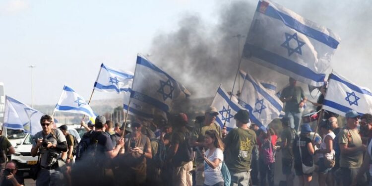 Israelis stage nationwide protests to demand end to Gaza war and release of hostages
