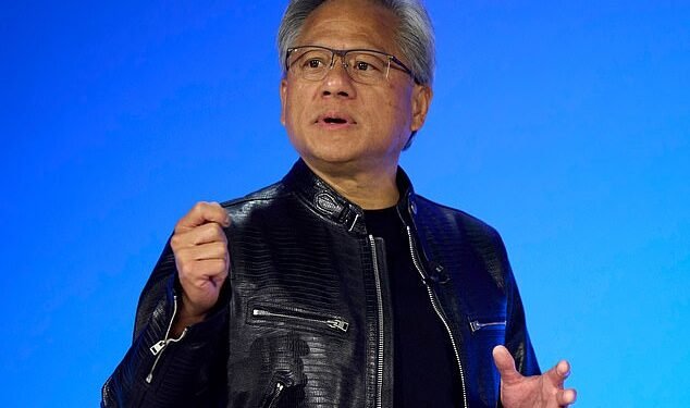 Chip shop: Nvidia boss Jensen Huang (pictured) dismissed concerns about an end to a surge in spending on the AI chips that have fuelled its rapid growth