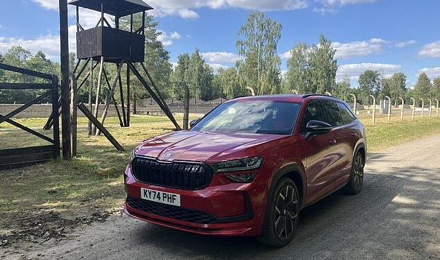 Potent: The Skoda Kodiaq is powered by a potent 193hp, 2.0 litre TDI turbo-diesel engine, linked to a seven-speed automatic gear-box