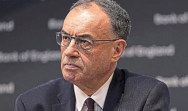 On hold: Bank of England governor Andrew Bailey (pictured) appeared to play down the prospect of further interest rate cuts any time soon