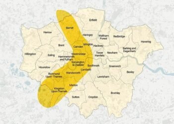 London banana: The divisive map created by Tel-Aviv based author Saul Sadka, which he says shows the nicest areas of the capital
