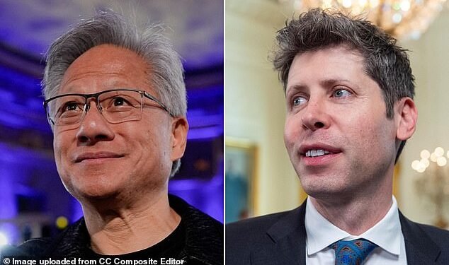 Looking ahead: Sam Altman and Jensen Huang are said to be part of a delegation of US executives visiting Britain with Donald Trump
