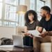 Couple reviewing finances