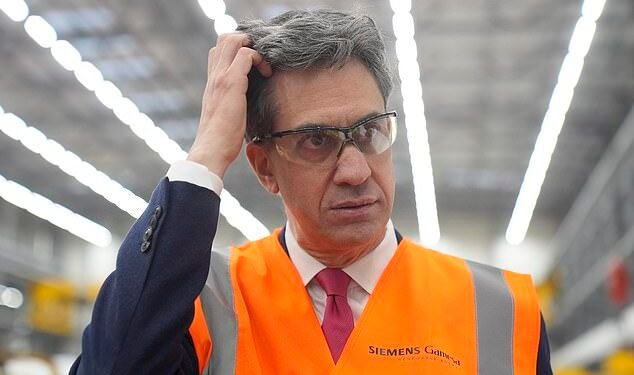 Shadow Energy Secretary Claire Coutinho describes Mr Miliband as the ¿most dangerous man in Britain¿ for committing to a ban on new exploration licences for oil and gas in the North Sea