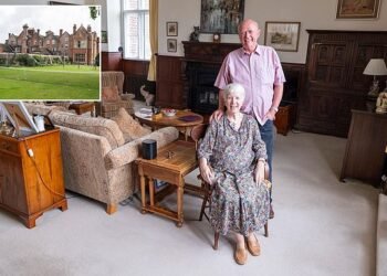Our manor: Marian and Michael Quick have lived at Danny House, inset, for a couple of years