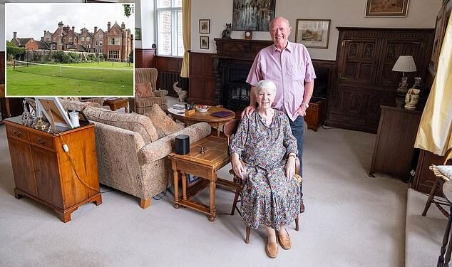 Our manor: Marian and Michael Quick have lived at Danny House, inset, for a couple of years