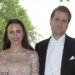 Being 'honest': Sebastian Siemiatkowski (pictured with wife, Nina) said artificial intelligence has allowed him to cut his workforce in half and halt hiring