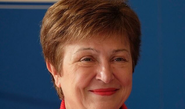 Early indications: IMF managing director Kristalina Georgieva looks set to say that the world has so far emerged from Donald Trump's blizzard of tariffs less damaged than feared