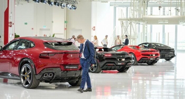 Ferrari’s EV and hybrid factory in Maranello near Modena, northern Italy