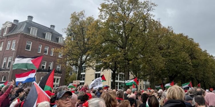 Hundreds of thousands protest in Amsterdam against Gaza war