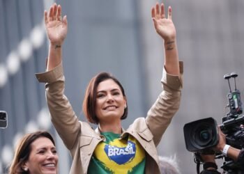 Michelle Bolsonaro tamps down talk of 2026 Brazil run as husband awaits prison