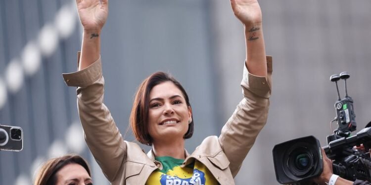 Michelle Bolsonaro tamps down talk of 2026 Brazil run as husband awaits prison