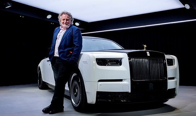 Picture perfect: Ray Massey with the new Phantom special edition anniversary car ¿ priced at £3.5 million