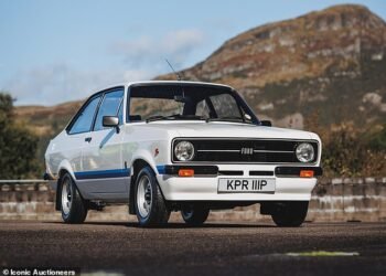 Fast Fords for big bucks: Ford between 1975 and 1977 produced just 109 road-going Escort RS1800s - a car that would go on to become a legend. Next month, two of the 'finest restored and the most original examples known to exist' will be offered to the highest bidder...