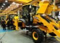 Heavy machinery at JCB's Rocester headquarters in Staffordshire