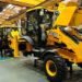 Heavy machinery at JCB's Rocester headquarters in Staffordshire