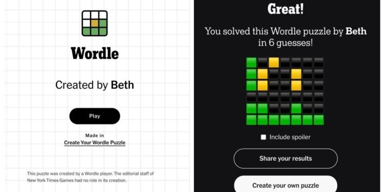 NYT Games Subscribers Can Now Make Custom Wordles for Their Friends