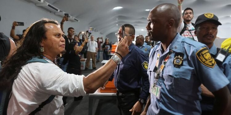 Protesters force their way into COP30 summit venue, clash with security