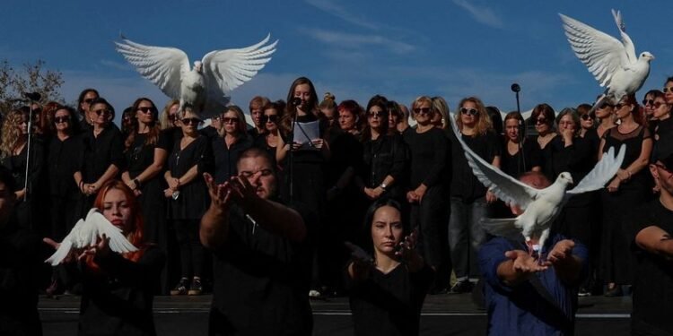 Tens of thousands protest in Serbia on anniversary of deadly roof collapse