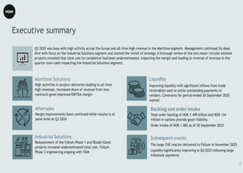 Vow ASA Q3 2025 slides: Maritime strength offsets Industrial challenges as stock rises
