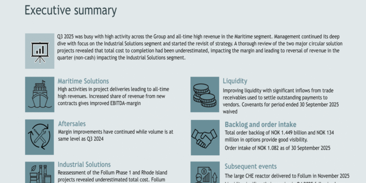 Vow ASA Q3 2025 slides: Maritime strength offsets Industrial challenges as stock rises