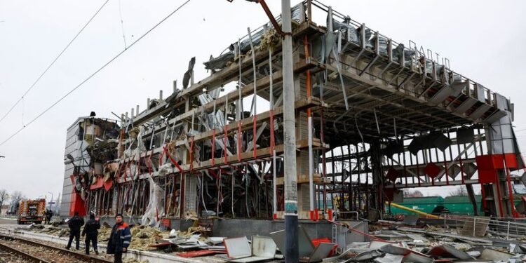 Russian drones, missiles hit railway hub near Ukraine's capital, railway says