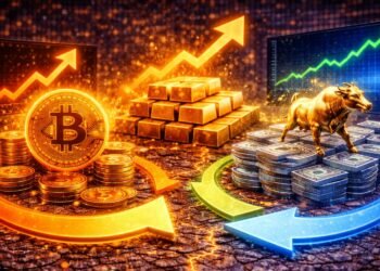 Capital Rotation Intensifies As Bitcoin Lags Gold and US Equities