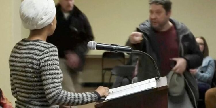 Man sprays U.S. lawmaker Ilhan Omar with liquid, disrupting Minnesota event