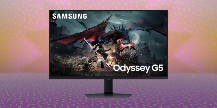 This Samsung Odyssey G5 Gaming Monitor Is $250 Right Now