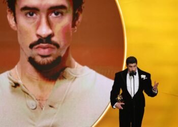 Bad Bunny says ’ICE out’ during Grammy awards acceptance speech