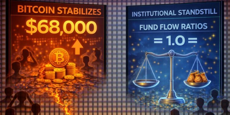 Bitcoin Stabilizes At $68K as Fund Flow Ratios Signal An Institutional Standstill