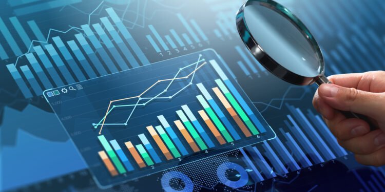 Market analysis and business strategy. Financial and statistical data dashboard.