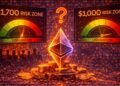 Ethereum Faces Liquidation Zones: Large Holders Cluster Risk Levels Between $1,700 And $1,000