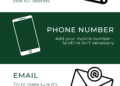 An infographic about the dos and don'ts of contact details on a CV
